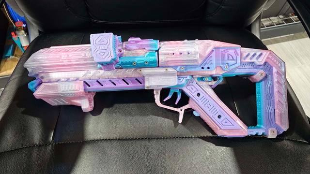 Nerf Blaster printed in Mermaid Elixir and Fairy Floss
