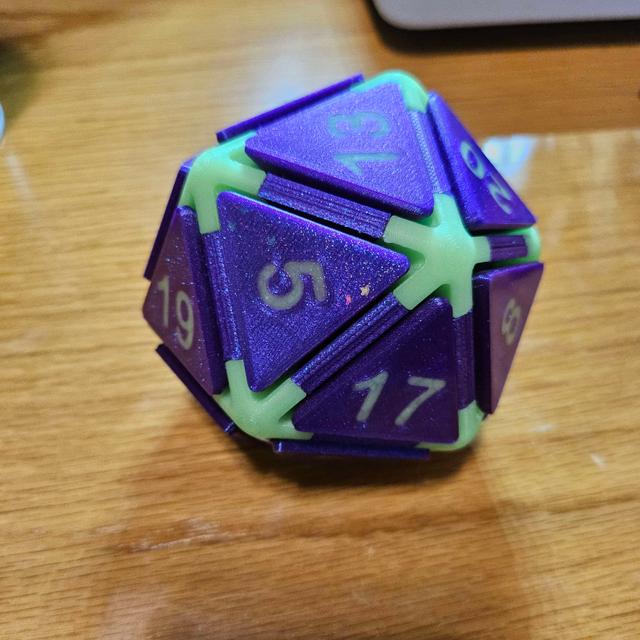 D20 Featuring base of Witches Blue, accents of Green Elixir and the numbering in Funfetti