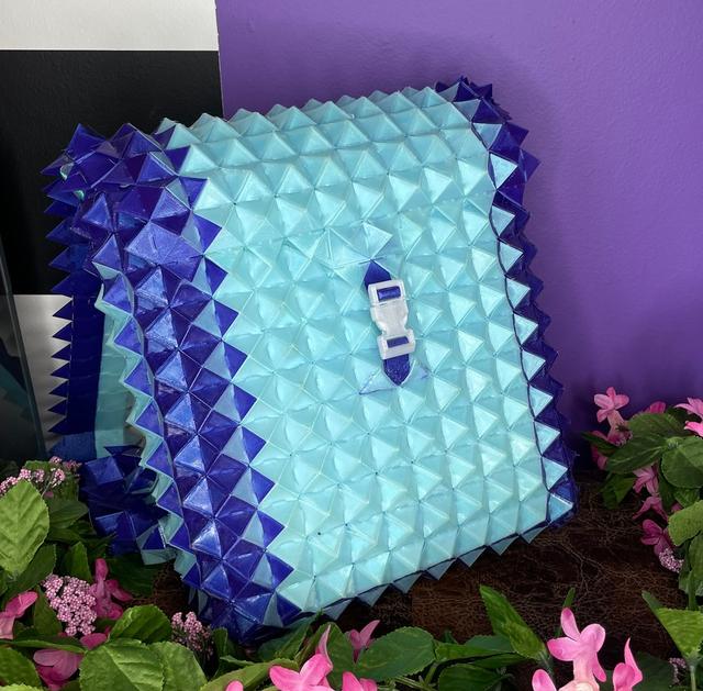 Modular backpack made by Cookiecad's Megan and inspired by VariableSeams Almog Module
https://www.printables.com/model/868227-fashion-module-almog

Printed in Pale Blue Elixir and Witches Blue TPU